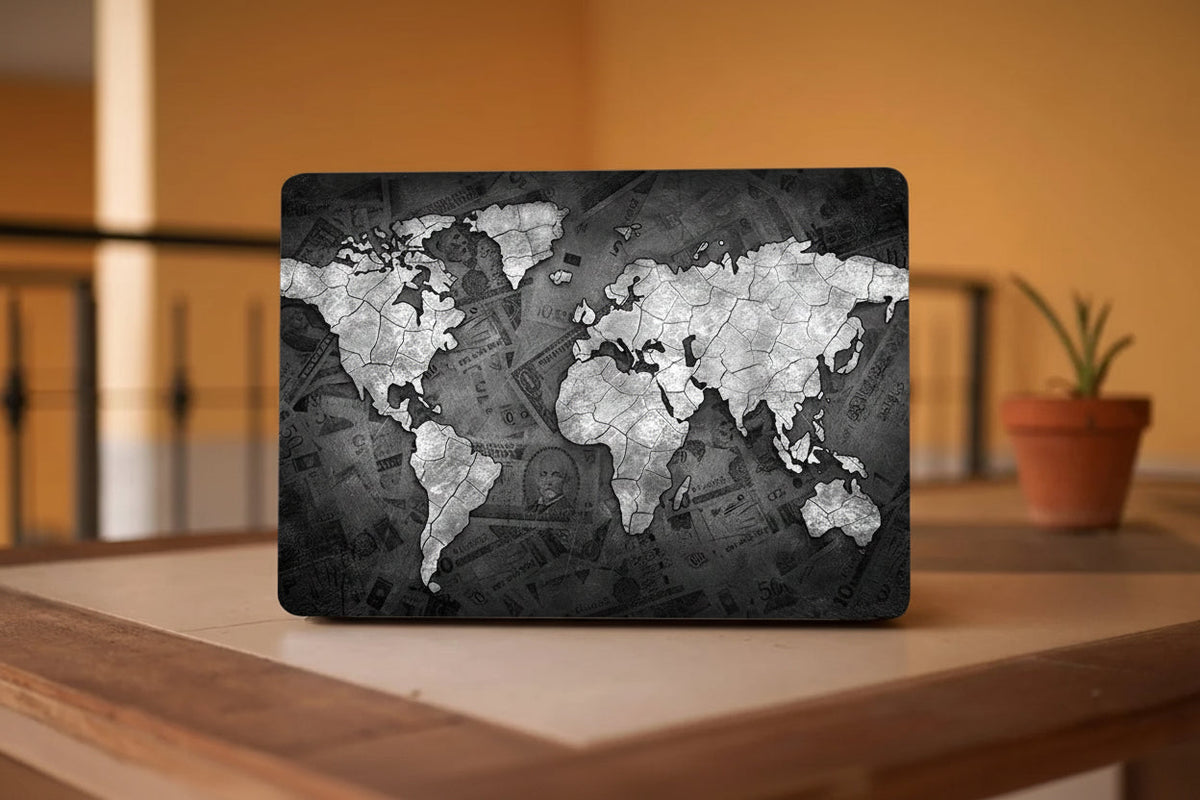 World Map Laptop Skin