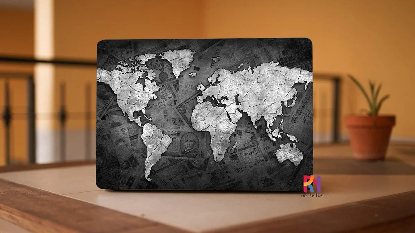 World Map Laptop Skin