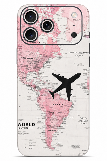 World Map Limited Edition Transparent Mobile Skin