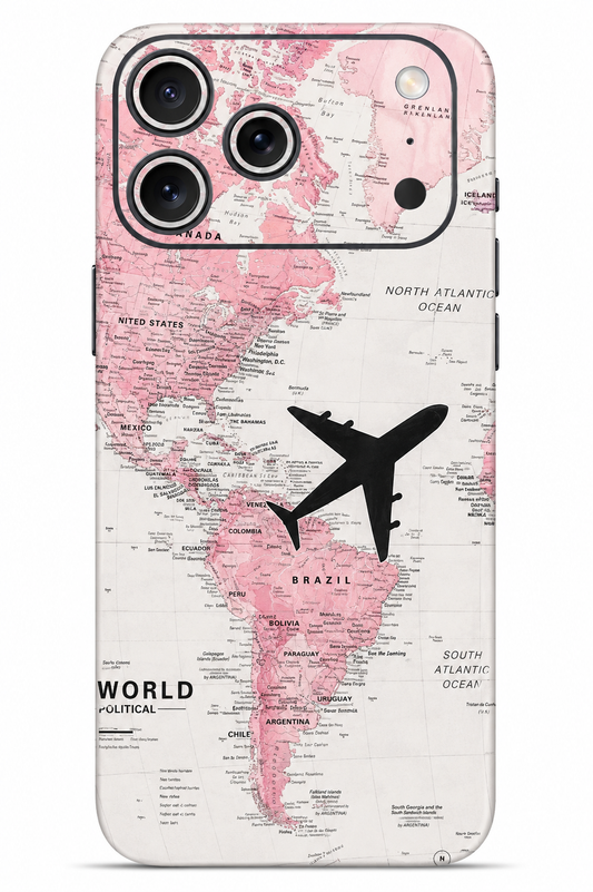World Map Limited Edition Transparent Mobile Skin