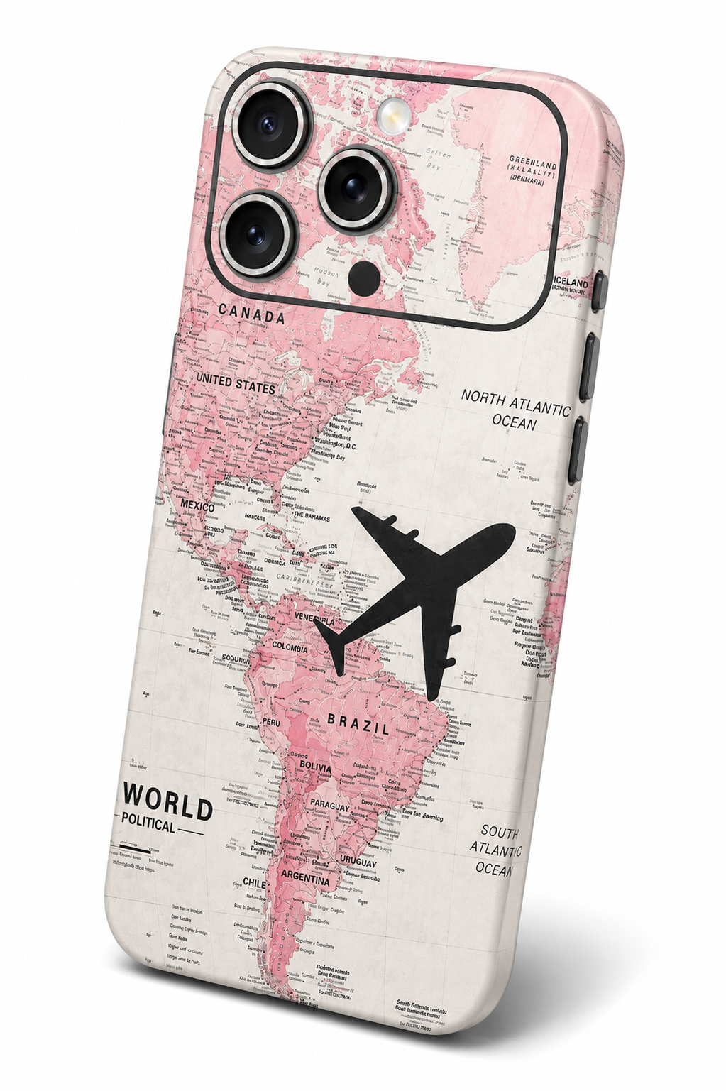 World Map Limited Edition Transparent Mobile Skin